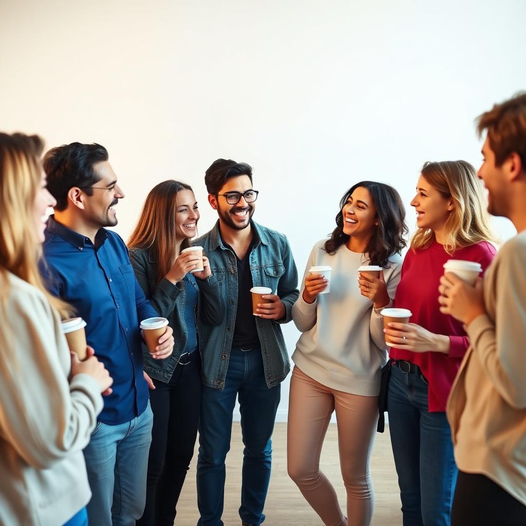 Grupo conversando em encontro de idiomas